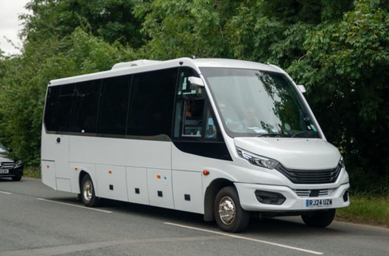 Mercedes-Benz 29-seater luxury minibus for group transfers and private chauffeur services in London