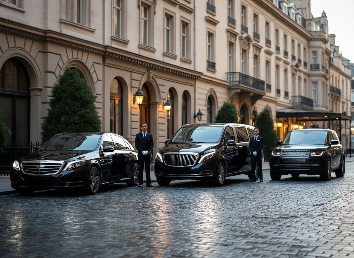 Ascot chauffeur fleet London including Mercedes S-Class V-Class and Range Rover vehicles for event transport
