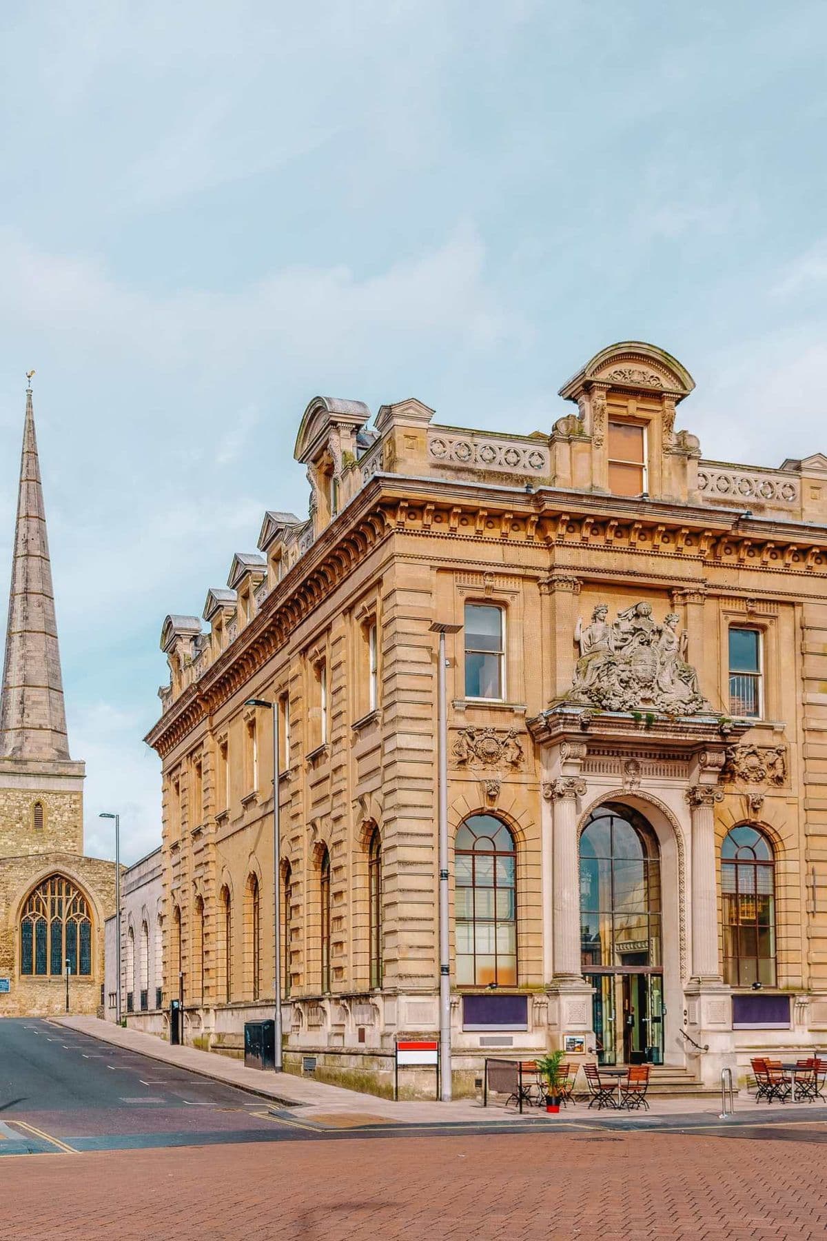 Executive chauffeur service outside a luxury hotel in Southampton city centre.